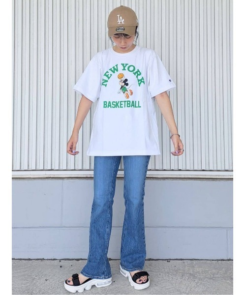 Champion(チャンピオン)の「【Champion】プリントリバースウィーブ(Tシャツ/カットソー・メンズ・ホワイト/ネイビー/グレー・M/L/XL)」の4枚目の写真