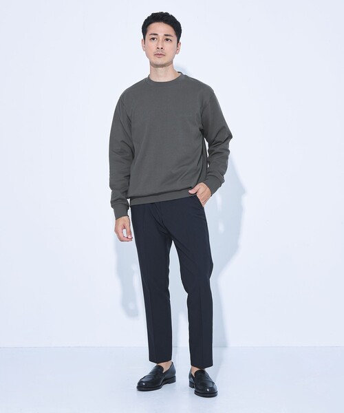 green label relaxing（グリーンレーベルリラクシング）の「【WEB限定】JUST fit スウェット ロンT 長袖 カットソー（Tシャツ/カットソー・メンズ・ブラック/ナチュラル/ダークグリーン/ダークグレー/ネイビー・S/M/L/XL）」の10枚目の写真