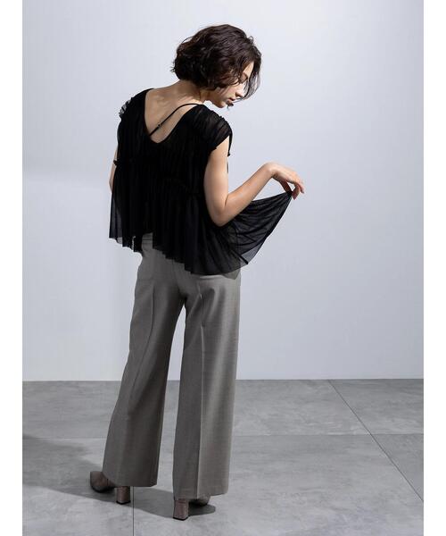 Te chichi（テチチ）の「2WAYチュールティアードレイヤートップス（シャツ/ブラウス・レディース・ブラウン/グレー/ブラック・F）」の11枚目の写真