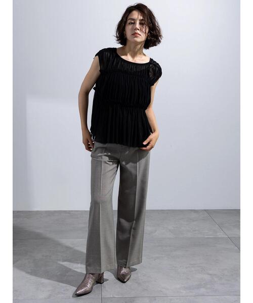 Te chichi（テチチ）の「2WAYチュールティアードレイヤートップス（シャツ/ブラウス・レディース・ブラウン/グレー/ブラック・F）」の9枚目の写真
