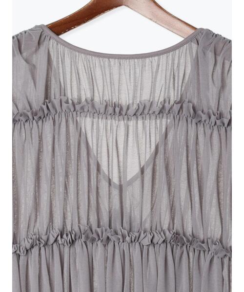 Te chichi（テチチ）の「2WAYチュールティアードレイヤートップス（シャツ/ブラウス・レディース・ブラウン/グレー/ブラック・F）」の19枚目の写真