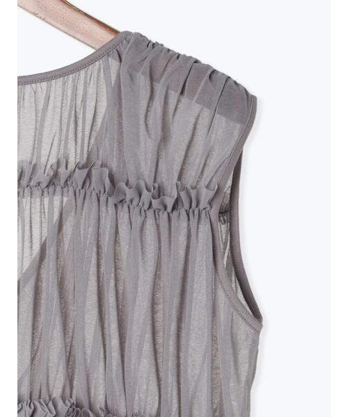 Te chichi（テチチ）の「2WAYチュールティアードレイヤートップス（シャツ/ブラウス・レディース・ブラウン/グレー/ブラック・F）」の18枚目の写真