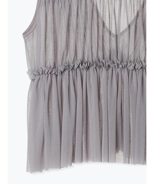 Te chichi（テチチ）の「2WAYチュールティアードレイヤートップス（シャツ/ブラウス・レディース・ブラウン/グレー/ブラック・F）」の17枚目の写真