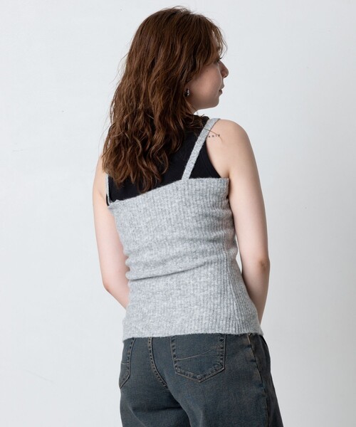 FREAK'S STORE（フリークスストア）の「マルチWAYボタンニットビスチェ/ニットキャミ（ニット/セーター・レディース・ネイビー/ライトグレー・ﾌﾘ-）」の21枚目の写真