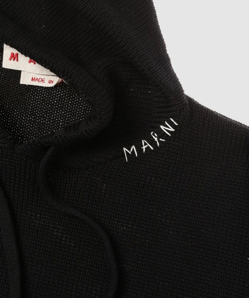 MARNI（マルニ）の「Unfinished / コットンパーカー（ニット/セーター・メンズ・ブラック・48(L)/46(M)）」の4枚目の写真
