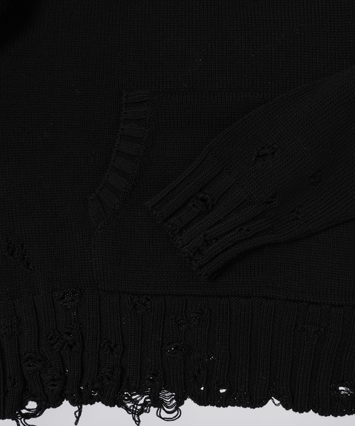 MARNI（マルニ）の「Unfinished / コットンパーカー（ニット/セーター・メンズ・ブラック・48(L)/46(M)）」の6枚目の写真