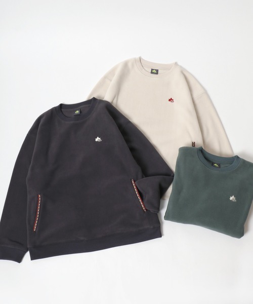 LOGOS(ロゴス)の「LOGOS/ロゴス ワンポイントロゴ チロリアンテープポケット フリース スウェットトレーナー(スウェット・レディース・アイボリー/グリーン/スミクロ・L/M/LL)」の20枚目の写真