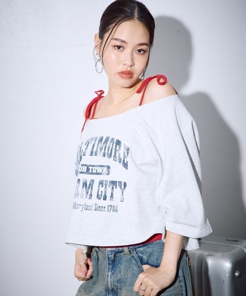 PBLIM（ページボーイリム）の「PBLIM/カップツキリボンキャミ（キャミソール・レディース・ブラック/グレー/レッド・FREE）」の10枚目の写真