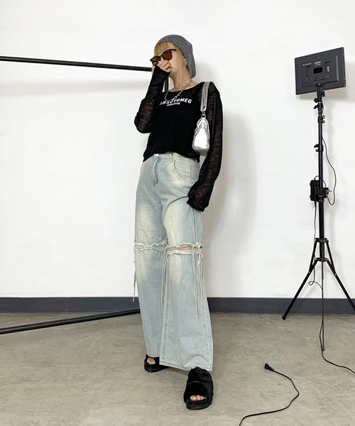 non-hedge(ノンヘッジ)の「フェイクファーフラットサンダル(サンダル・レディース・ブラック/グレー・M/L/S)」の21枚目の写真