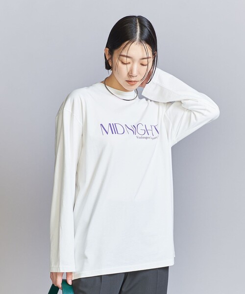 BEAUTY&YOUTH UNITED ARROWS（ビューティーアンドユースユナイテッドアローズ）の「MID NIGHT ロングスリーブTシャツ（Tシャツ/カットソー・レディース・ダークグレー/ホワイト・FREE）」の13枚目の写真