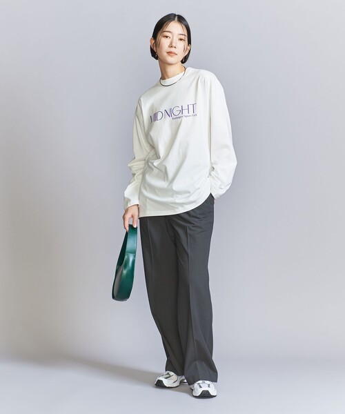 BEAUTY&YOUTH UNITED ARROWS（ビューティーアンドユースユナイテッドアローズ）の「MID NIGHT ロングスリーブTシャツ（Tシャツ/カットソー・レディース・ダークグレー/ホワイト・FREE）」の6枚目の写真