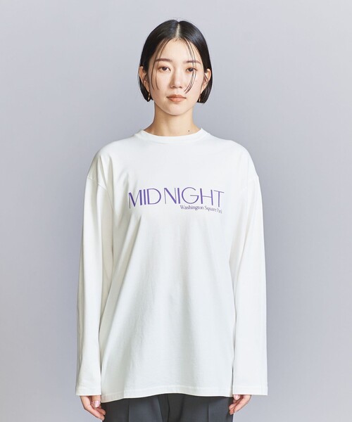 BEAUTY&YOUTH UNITED ARROWS（ビューティーアンドユースユナイテッドアローズ）の「MID NIGHT ロングスリーブTシャツ（Tシャツ/カットソー・レディース・ダークグレー/ホワイト・FREE）」の10枚目の写真