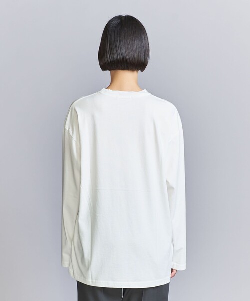 BEAUTY&YOUTH UNITED ARROWS（ビューティーアンドユースユナイテッドアローズ）の「MID NIGHT ロングスリーブTシャツ（Tシャツ/カットソー・レディース・ダークグレー/ホワイト・FREE）」の3枚目の写真
