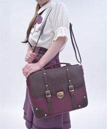 axes femme | 配色フラップサッチェルバッグ(ショルダーバッグ)