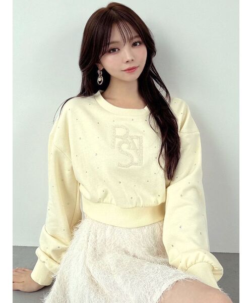 RESEXXY（リゼクシー）の「ビジューポイントロゴスウェット（スウェット・レディース・ブラック/イエロー/ベージュ・FREE）」の10枚目の写真