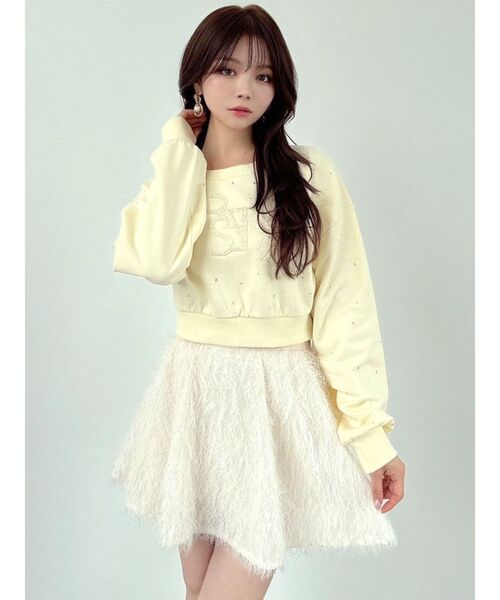 RESEXXY（リゼクシー）の「ビジューポイントロゴスウェット（スウェット・レディース・ブラック/イエロー/ベージュ・FREE）」の11枚目の写真