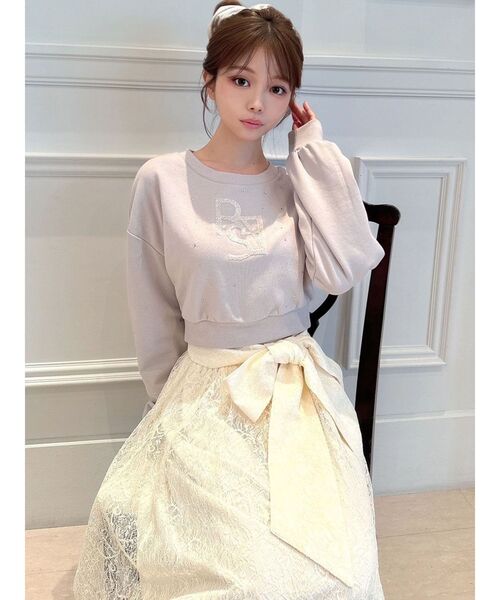 RESEXXY（リゼクシー）の「ビジューポイントロゴスウェット（スウェット・レディース・ブラック/イエロー/ベージュ・FREE）」の14枚目の写真