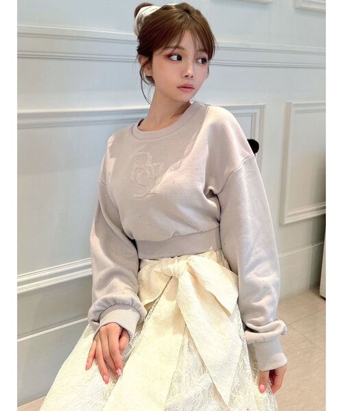 RESEXXY（リゼクシー）の「ビジューポイントロゴスウェット（スウェット・レディース・ブラック/イエロー/ベージュ・FREE）」の15枚目の写真