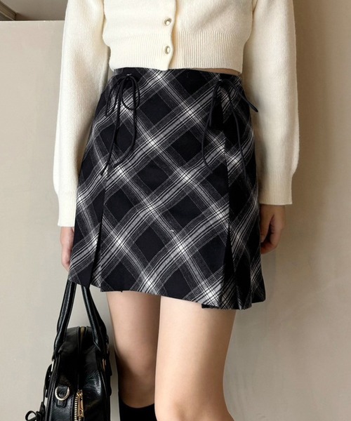 one after another NICE CLAUP(ワンアフターアナザーナイスクラップ)の「2WAYリボンミニスカート【リボン取り外し可能】(スカート・レディース・ブラック/ブラウン系/杢グレー/ネイビー系/ブラウン系その他/ブラック系/ネイビー系1・FREE)」の7枚目の写真