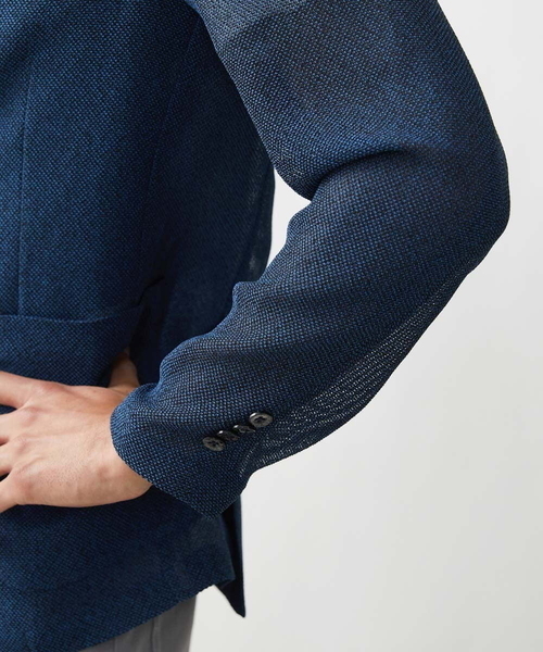 MICHEL KLEIN HOMME (ミッシェルクランオム)の「メッシュテーラードジャケット(テーラードジャケット・メンズ・ネイビー/グレー・MEDIUM/LARGE/X-LARGE)」の9枚目の写真