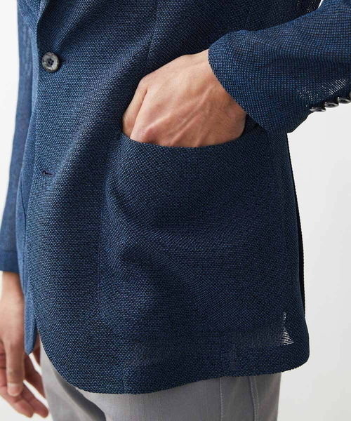 MICHEL KLEIN HOMME (ミッシェルクランオム)の「メッシュテーラードジャケット(テーラードジャケット・メンズ・ネイビー/グレー・MEDIUM/LARGE/X-LARGE)」の10枚目の写真