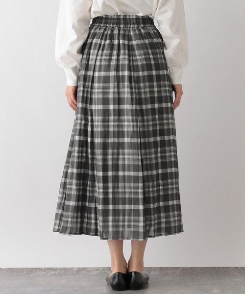 GLOBAL WORK Smile Seed Store（グローバルワーク スマイルシードストア）の「シャイニーフレアチェックスカート/138933（スカート・レディース・ベージュ/ブラウン/チャコール・MEDIUM/X-LARGE/SMALL/LARGE）」の11枚目の写真