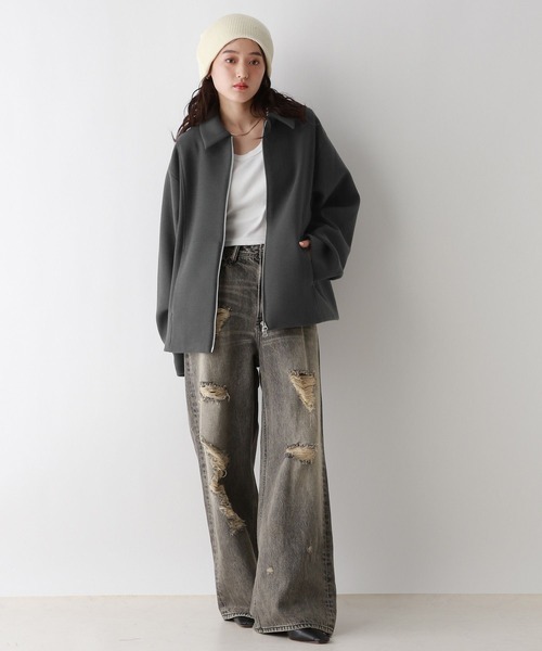 【セール】＜WOOLLYTEC/ウーリーテック＞Wジップブルゾン（ブルゾン）｜RAGEBLUE（レイジブルー）