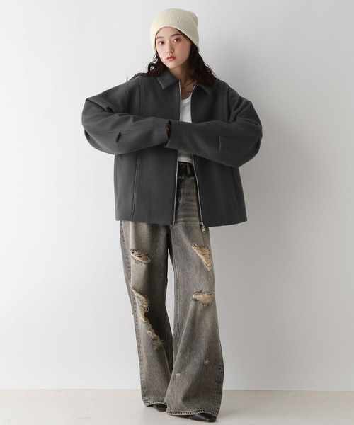 【セール】＜WOOLLYTEC/ウーリーテック＞Wジップブルゾン（ブルゾン）｜RAGEBLUE（レイジブルー）