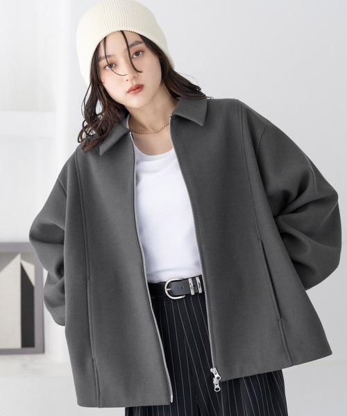 【セール】＜WOOLLYTEC/ウーリーテック＞Wジップブルゾン（ブルゾン）｜RAGEBLUE（レイジブルー）