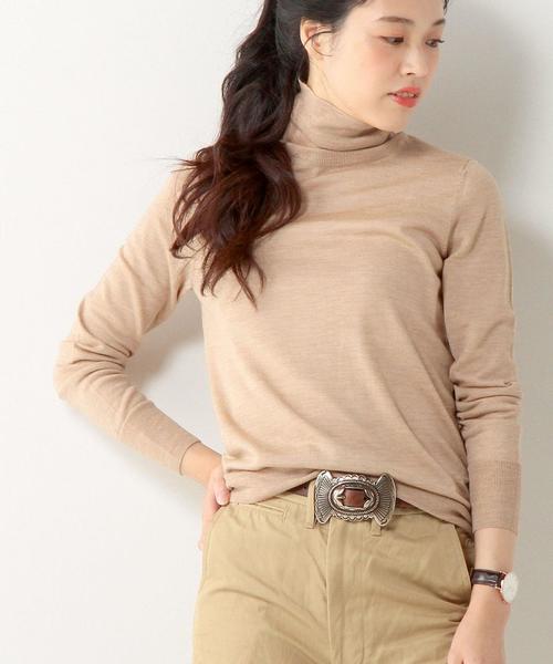UNITED ARROWS(ユナイテッドアローズ)の「UBBT W/SI/CA タートルニット◆(ニット/セーター・レディース・オフホワイト/ブラック/ダークグレー/オリーブ/グレー/ベージュ・フリー)」の5枚目の写真