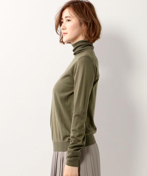 UNITED ARROWS(ユナイテッドアローズ)の「UBBT W/SI/CA タートルニット◆(ニット/セーター・レディース・オフホワイト/ブラック/ダークグレー/オリーブ/グレー/ベージュ・フリー)」の9枚目の写真
