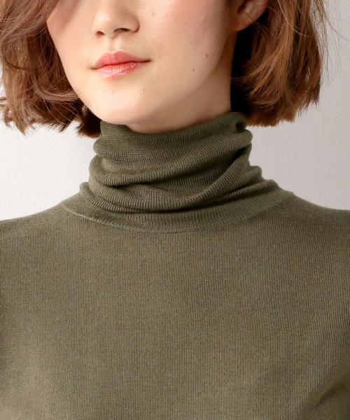 UNITED ARROWS(ユナイテッドアローズ)の「UBBT W/SI/CA タートルニット◆(ニット/セーター・レディース・オフホワイト/ブラック/ダークグレー/オリーブ/グレー/ベージュ・フリー)」の15枚目の写真