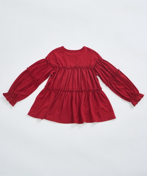 pairmanon（ペアマノン）の「【綿100%】メロー カットソー ティアード 長袖チュニック（Tシャツ/カットソー・キッズ・オリーブ/ブラック/ベージュ/ピンク/ブルー系その他/ピンク系その他/ベージュ系その他/ブルー/レッド系その他/ピンク系その他2/ブラウン/ブラック系その他/グリーン/オフホワイト/ピンク系その他3・100/90/110/120/140/150/130）」の22枚目の写真