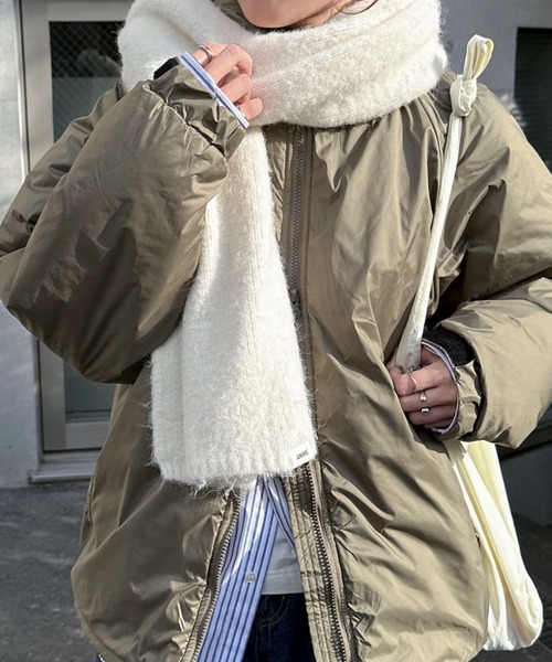 セール】【新色追加】ウール混モヘアライクロングマフラー（マフラー