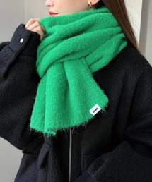 美品❣️blech モヘアモスグリーン高級マフラー