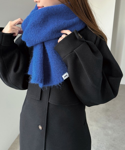 セール】【新色追加】ウール混モヘアライクロングマフラー（マフラー