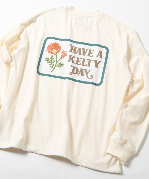 KELTY(ケルティ)の「【KELTY】Vintage Wappen Design L/S T-shirt KE24213103(Tシャツ/カットソー・レディース・ブラック/アイボリー/レッド系2・M/L)」の2枚目の写真