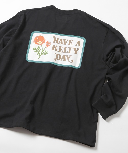 KELTY(ケルティ)の「【KELTY】Vintage Wappen Design L/S T-shirt KE24213103(Tシャツ/カットソー・レディース・ブラック/アイボリー/レッド系2・M/L)」の1枚目の写真