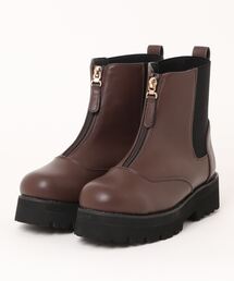 la farfa SHOES（ラ・ファーファ シューズ）の「la farfa shoes 厚底 センタージップ バックサイドゴアブーツ（ブーツ）」
