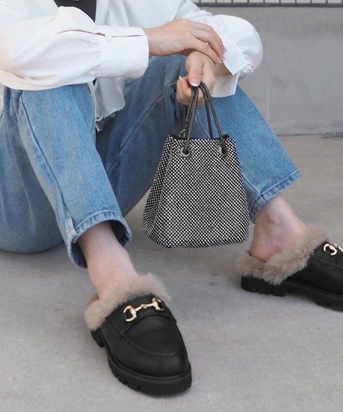 minia（ミニア）の「ラインストーンミニ巾着バッグ ＜ ハンド・ショルダー 2WAY ＞（ショルダーバッグ・レディース・シルバー/ブラック/ゴールド・FREE）」の15枚目の写真