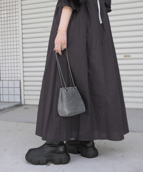 minia（ミニア）の「ラインストーンミニ巾着バッグ ＜ ハンド・ショルダー 2WAY ＞（ショルダーバッグ・レディース・シルバー/ブラック/ゴールド・FREE）」の17枚目の写真