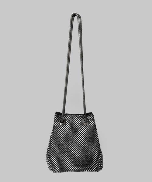 minia（ミニア）の「ラインストーンミニ巾着バッグ ＜ ハンド・ショルダー 2WAY ＞（ショルダーバッグ・レディース・シルバー/ブラック/ゴールド・FREE）」の5枚目の写真