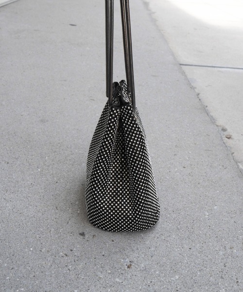 minia（ミニア）の「ラインストーンミニ巾着バッグ ＜ ハンド・ショルダー 2WAY ＞（ショルダーバッグ・レディース・シルバー/ブラック/ゴールド・FREE）」の10枚目の写真