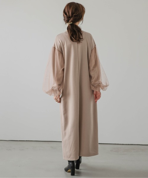 AMELY(エミリー)の「チュールドッキングスリーブワンピース(ワンピース・レディース・ブラック/グレー/ブラウン/杢グレー・フリー)」の22枚目の写真