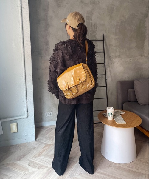 ENIM BY VICKY(エニムバイビッキー)の「フリンジニットトップス《手洗い可能》(ニット/セーター・レディース・チャコールグレー/オフホワイト・M)」の18枚目の写真
