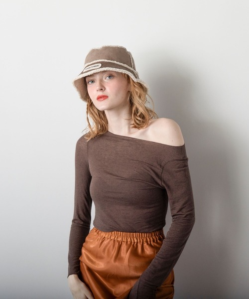 Minnetonka（ミネトンカ）の「【MINNETONKA】ミネトンカ SUEDE BOA REVERSIBLE BUCKET HAT スエード× ボアリバーシブルバケットハット（ハット・レディース・アイボリー/グレー/ブラウン・57-59cm）」の13枚目の写真