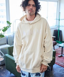 ADAM PATEK（アダムパテック）の「ADAMPATEK/doubleside logo hoodie/両面ロゴクラッシュフロッキープルパーカー（パーカー）」