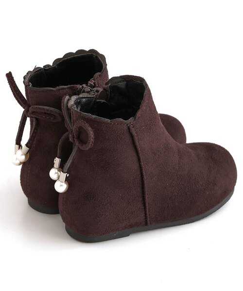 apres les cours（アプレレクール）の「リボンパールショートブーツ（ブーツ・キッズ・ブラウン/ベージュ・14/15 /16/17/18/19）」の15枚目の写真