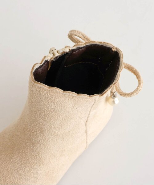 apres les cours（アプレレクール）の「リボンパールショートブーツ（ブーツ・キッズ・ブラウン/ベージュ・14/15 /16/17/18/19）」の16枚目の写真