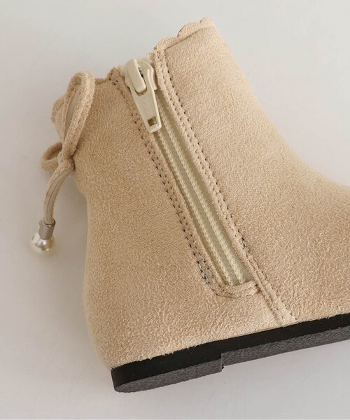 apres les cours（アプレレクール）の「リボンパールショートブーツ（ブーツ・キッズ・ブラウン/ベージュ・14/15 /16/17/18/19）」の17枚目の写真